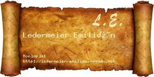 Ledermeier Emilián névjegykártya